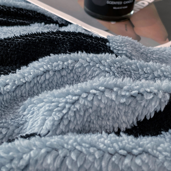 91家纺网 家纺一手货源 找家纺 楼兰公主毛毯专供 2025爆款阳离子赫本双层单层羊羔绒跨境绒毯 赫本-深蓝