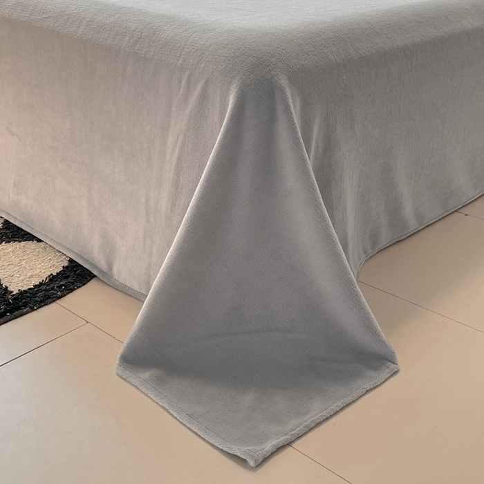 91家纺网 家纺一手货源 找家纺 小叮当家纺仓储工厂店 2025新款高克重230克雕花牛奶绒四件套 风雅颂-灰