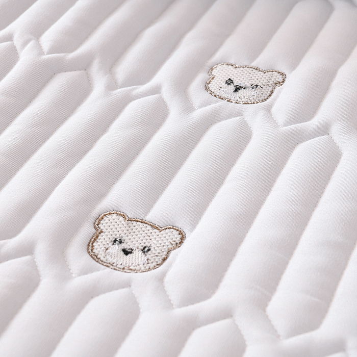 91家纺网 家纺一手货源 找家纺 云木里 2025新款秋冬牛奶绒刺绣夹棉床笠 三色熊-蓝色