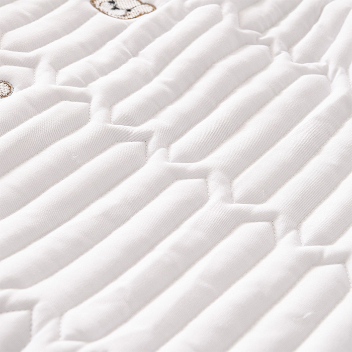 91家纺网 家纺一手货源 找家纺 云木里 2025新款秋冬牛奶绒刺绣夹棉床笠 三色熊-深灰