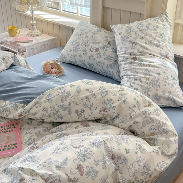 91家纺网 家纺一手货源 找家纺 （总）小叮当家纺仓储工厂店 2025新款13372碎花系列全棉纯棉印花四件套