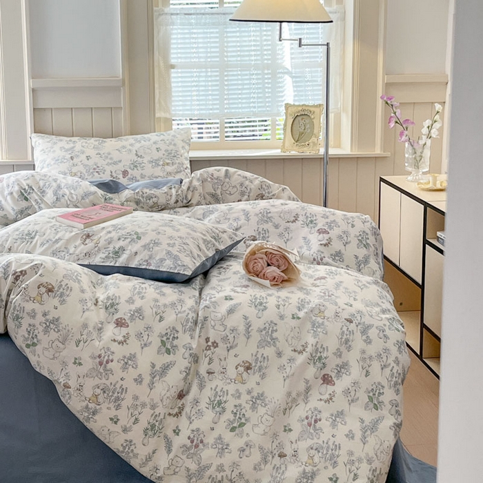 91家纺网 家纺一手货源 找家纺 （总）小叮当家纺仓储工厂店 2025新款13372碎花系列全棉纯棉印花四件套