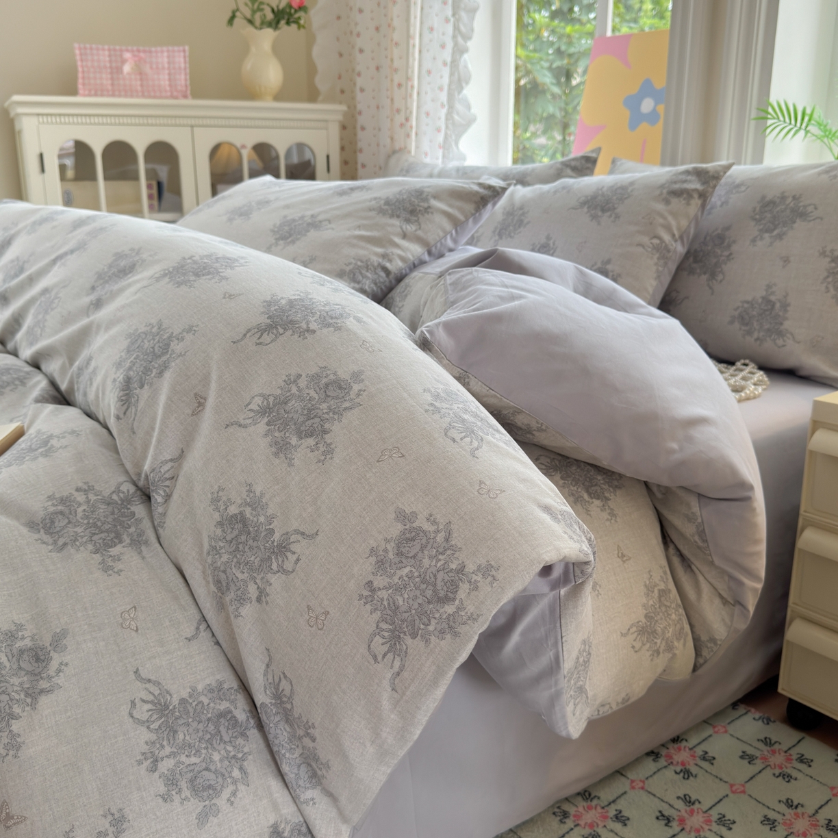 91家纺网 家纺一手货源 找家纺 （总）小叮当家纺仓储工厂店 2025新款13372碎花系列全棉纯棉印花四件套