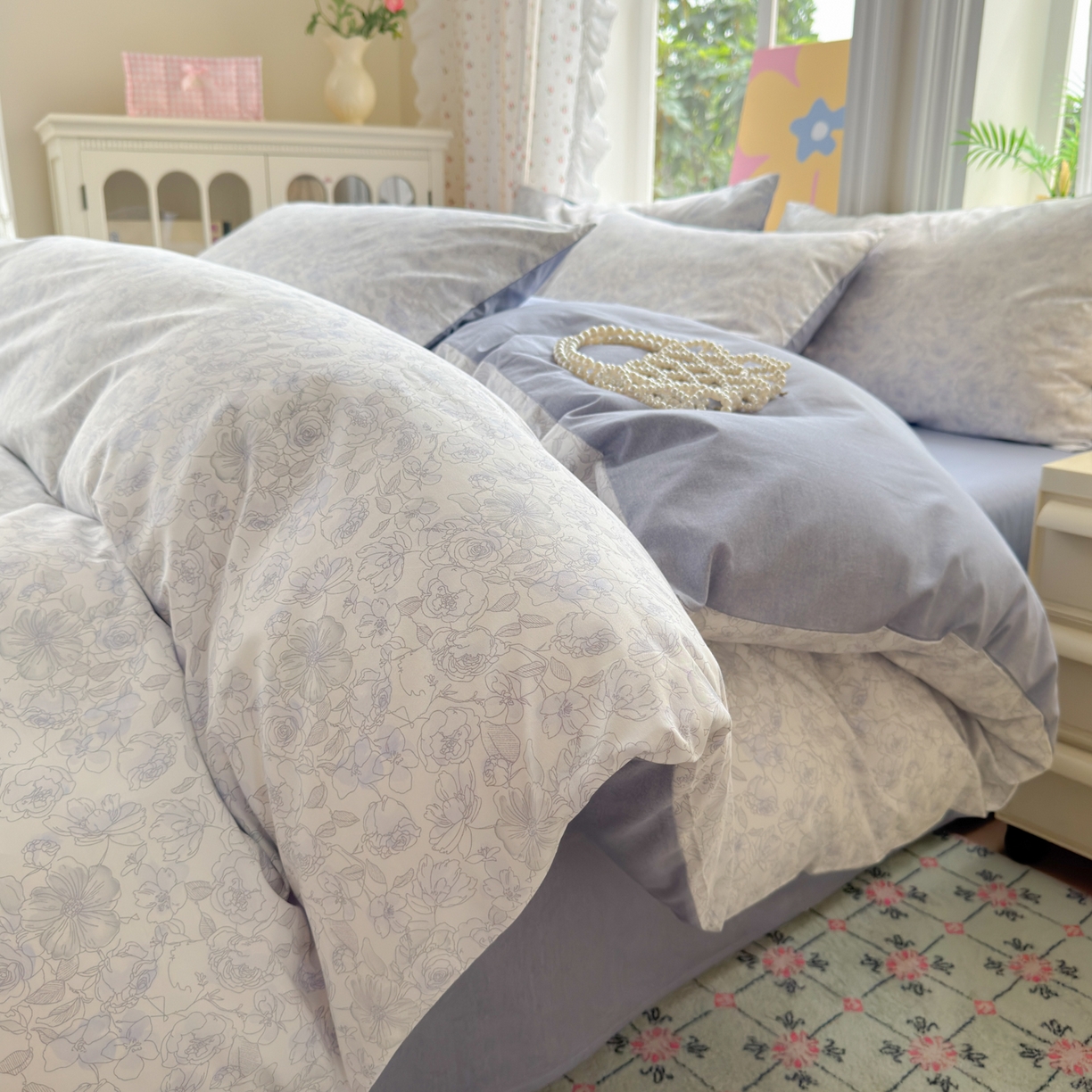 91家纺网 家纺一手货源 找家纺 （总）小叮当家纺仓储工厂店 2025新款13372碎花系列全棉纯棉印花四件套