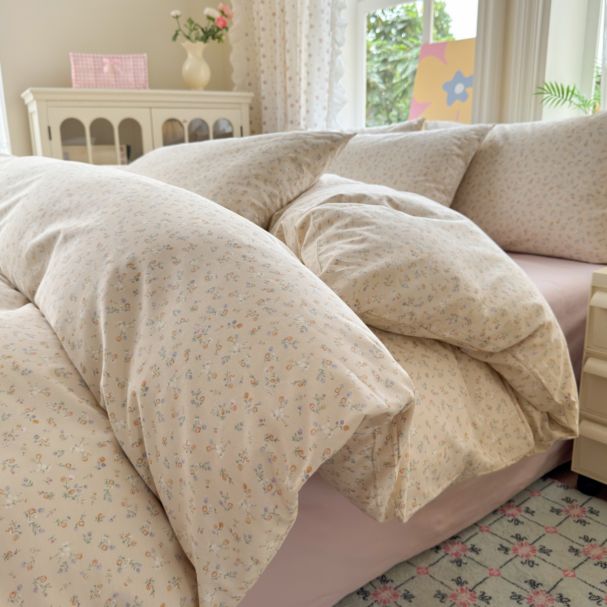 91家纺网 家纺一手货源 找家纺 （总）小叮当家纺仓储工厂店 2025新款13372碎花系列全棉纯棉印花四件套