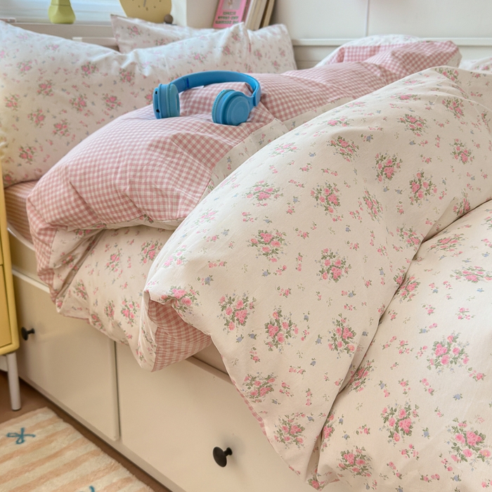 91家纺网 家纺一手货源 找家纺 （总）小叮当家纺仓储工厂店 2025新款13372碎花系列全棉纯棉印花四件套