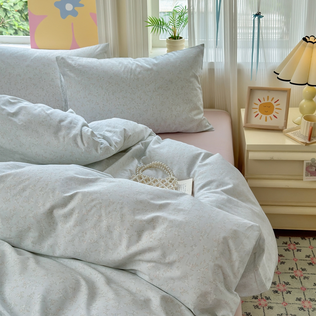 91家纺网 家纺一手货源 找家纺 小叮当家纺仓储工厂店 2025新款13372碎花系列全棉纯棉印花四件套 云森处