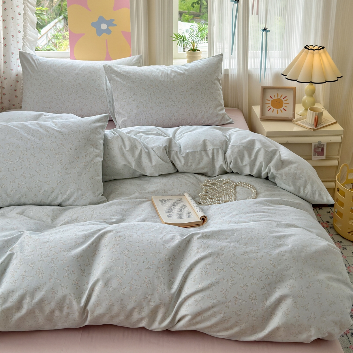 91家纺网 家纺一手货源 找家纺 小叮当家纺仓储工厂店 2025新款13372碎花系列全棉纯棉印花四件套 云森处