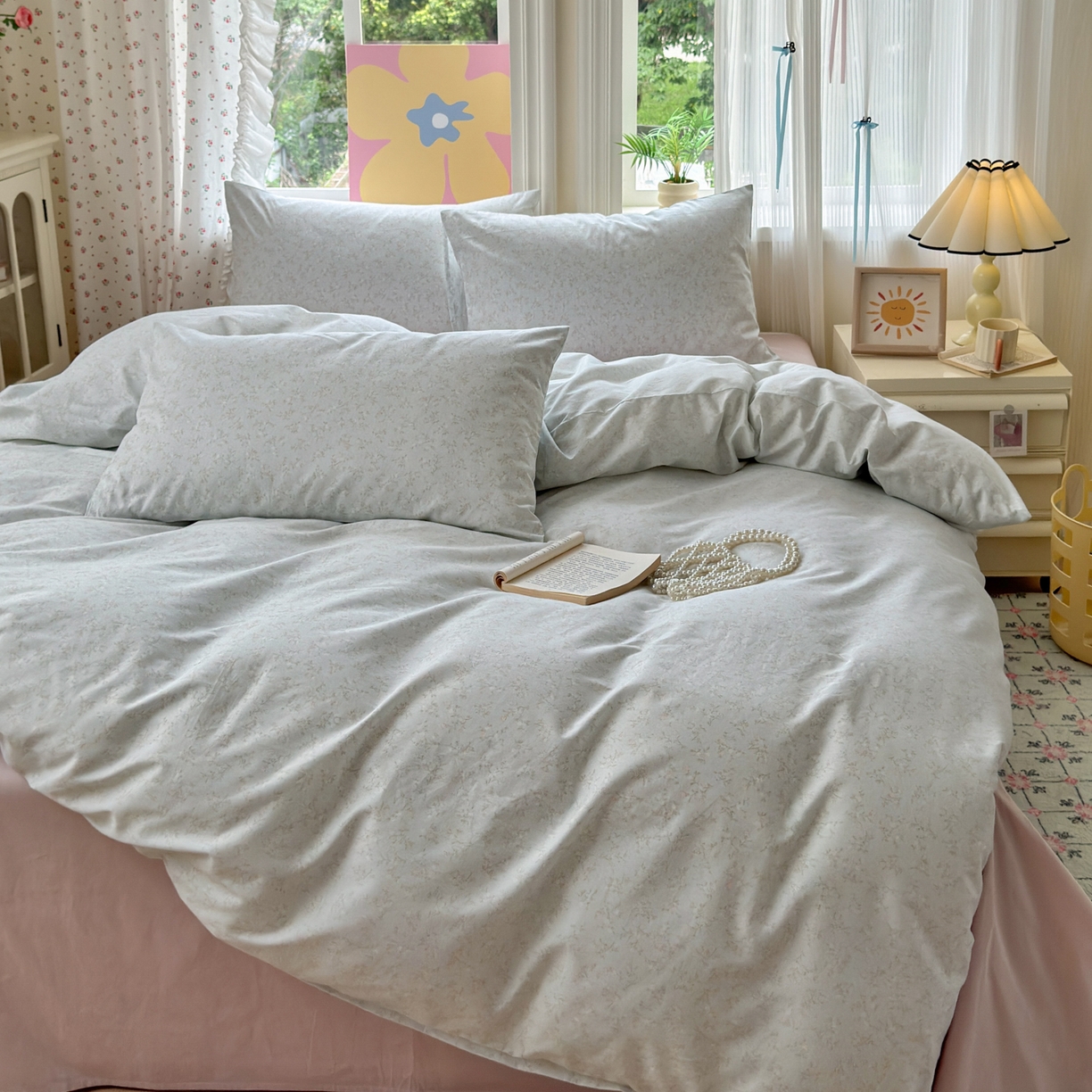 91家纺网 家纺一手货源 找家纺 小叮当家纺仓储工厂店 2025新款13372碎花系列全棉纯棉印花四件套 云森处