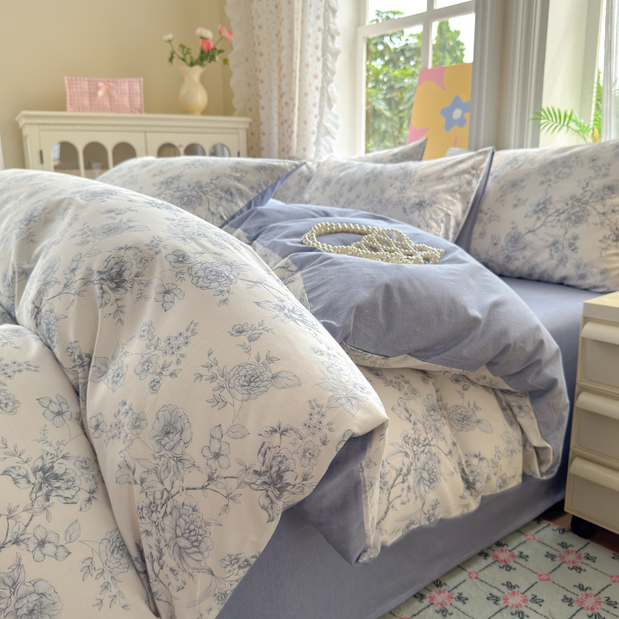 小叮当家纺仓储工厂店 2025新款13372碎花系列全棉纯棉印花四件套 茱丽叶