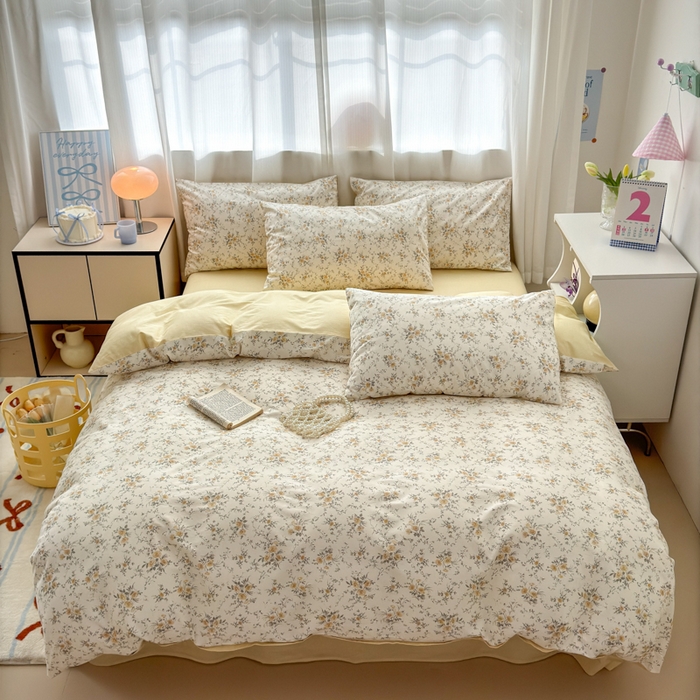 91家纺网 家纺一手货源 找家纺 小叮当家纺仓储工厂店 2025新款13372碎花系列全棉纯棉印花四件套 汐颜