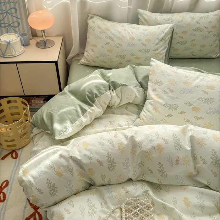 91家纺网 家纺一手货源 找家纺 小叮当家纺仓储工厂店 2025新款13372碎花系列全棉纯棉印花四件套 萱草