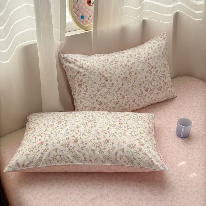 91家纺网 家纺一手货源 找家纺 小叮当家纺仓储工厂店 2025新款13372碎花系列全棉纯棉印花四件套 月华