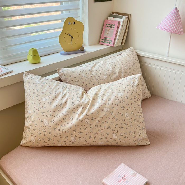 91家纺网 家纺一手货源 找家纺 小叮当家纺仓储工厂店 2025新款13372碎花系列全棉纯棉印花四件套 采薇兔