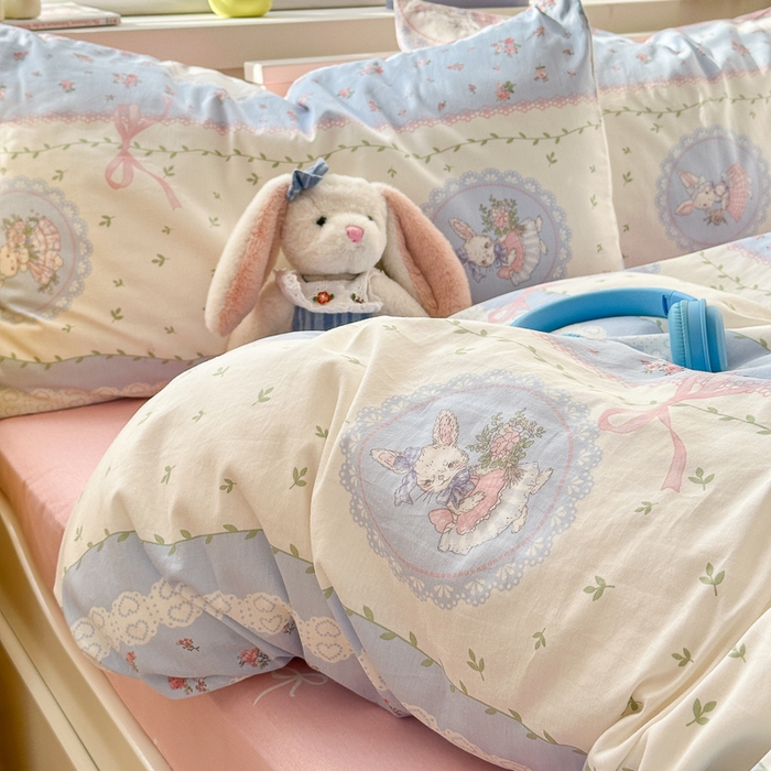 91家纺网 家纺一手货源 找家纺 小叮当家纺仓储工厂店 2025新款13372碎花系列全棉纯棉印花四件套 茶话会