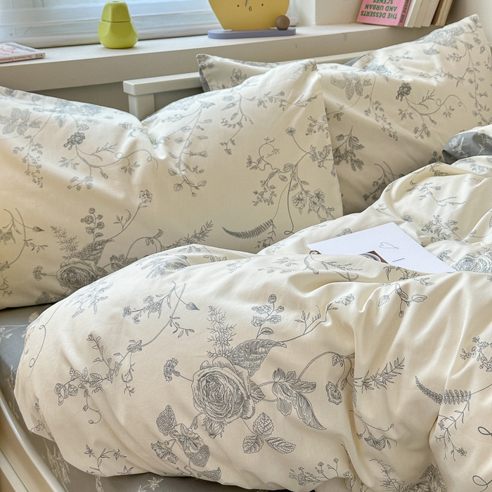 91家纺网 家纺一手货源 找家纺 小叮当家纺仓储工厂店 2025新款13372碎花系列全棉纯棉印花四件套 椿野