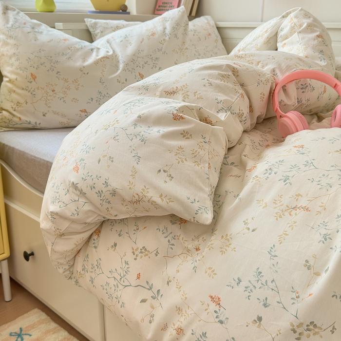 91家纺网 家纺一手货源 找家纺 小叮当家纺仓储工厂店 2025新款13372碎花系列全棉纯棉印花四件套 南枝