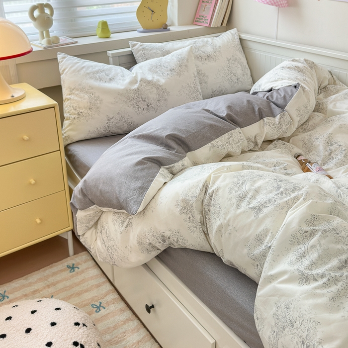 91家纺网 家纺一手货源 找家纺 小叮当家纺仓储工厂店 2025新款13372碎花系列全棉纯棉印花四件套 森之境