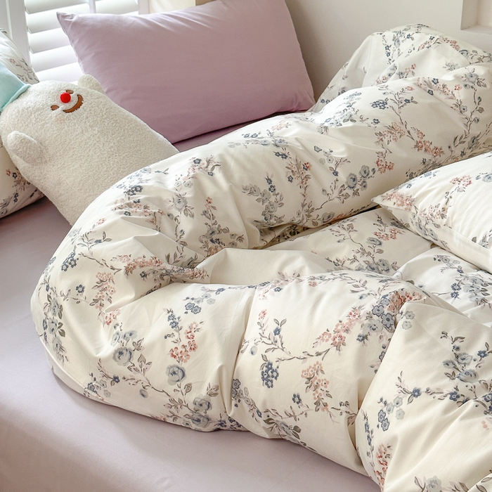 91家纺网 家纺一手货源 找家纺 小叮当家纺仓储工厂店 2025新款13372碎花系列全棉纯棉印花四件套 暗香