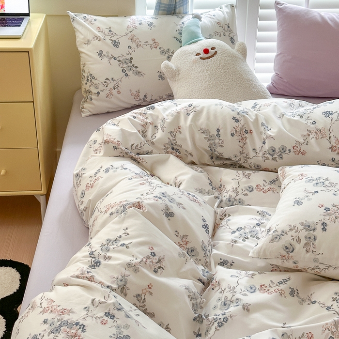 91家纺网 家纺一手货源 找家纺 小叮当家纺仓储工厂店 2025新款13372碎花系列全棉纯棉印花四件套 暗香