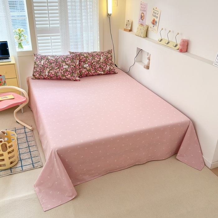 91家纺网 家纺一手货源 找家纺 小叮当家纺仓储工厂店 2025新款13372碎花系列全棉纯棉印花四件套 沉浸花园