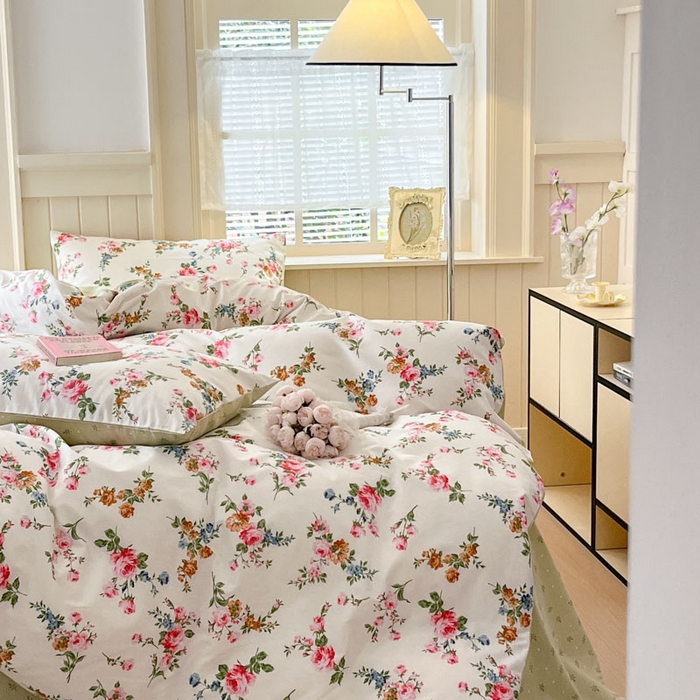 91家纺网 家纺一手货源 找家纺 小叮当家纺仓储工厂店 2025新款13372碎花系列全棉纯棉印花四件套 琪琪子