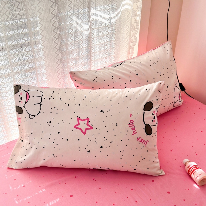 91家纺网 家纺一手货源 找家纺 小叮当家纺仓储工厂店 2025新款13372碎花系列全棉纯棉印花四件套 布丁狗