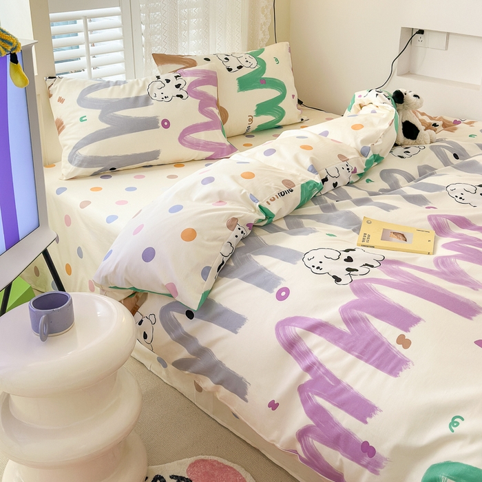 91家纺网 家纺一手货源 找家纺 小叮当家纺仓储工厂店 2025新款13372碎花系列全棉纯棉印花四件套 甜百利