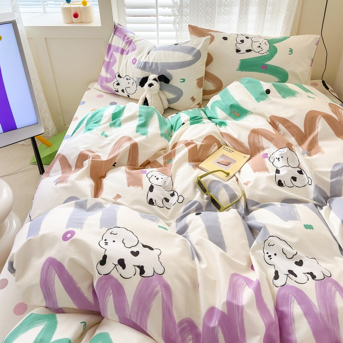 91家纺网 家纺一手货源 找家纺 小叮当家纺仓储工厂店 2025新款13372碎花系列全棉纯棉印花四件套 甜百利