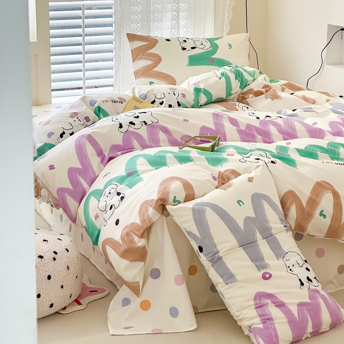 91家纺网 家纺一手货源 找家纺 小叮当家纺仓储工厂店 2025新款13372碎花系列全棉纯棉印花四件套 甜百利