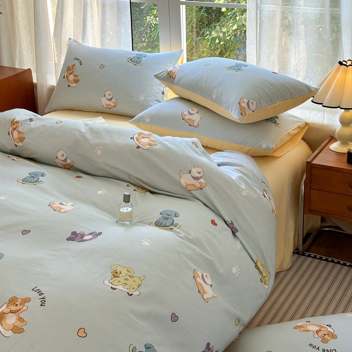 91家纺网 家纺一手货源 找家纺 （总）小叮当家纺仓储工厂店 2025新款数码印花全棉纯棉磨毛四件套