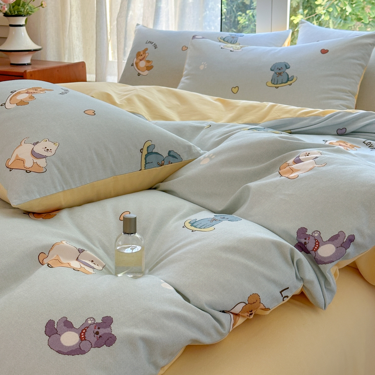 91家纺网 家纺一手货源 找家纺 （总）小叮当家纺仓储工厂店 2025新款数码印花全棉纯棉磨毛四件套