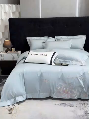 91家纺网 家纺一手货源 找家纺 星蕴家纺 2025新款正宗澳棉长绒棉贡缎四件套-晨曦 晨曦 幸运兰