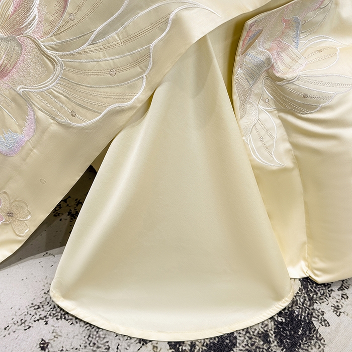 91家纺网 家纺一手货源 找家纺 星蕴家纺 2025新款正宗澳棉长绒棉贡缎四件套-晨曦 晨曦 芝士黄