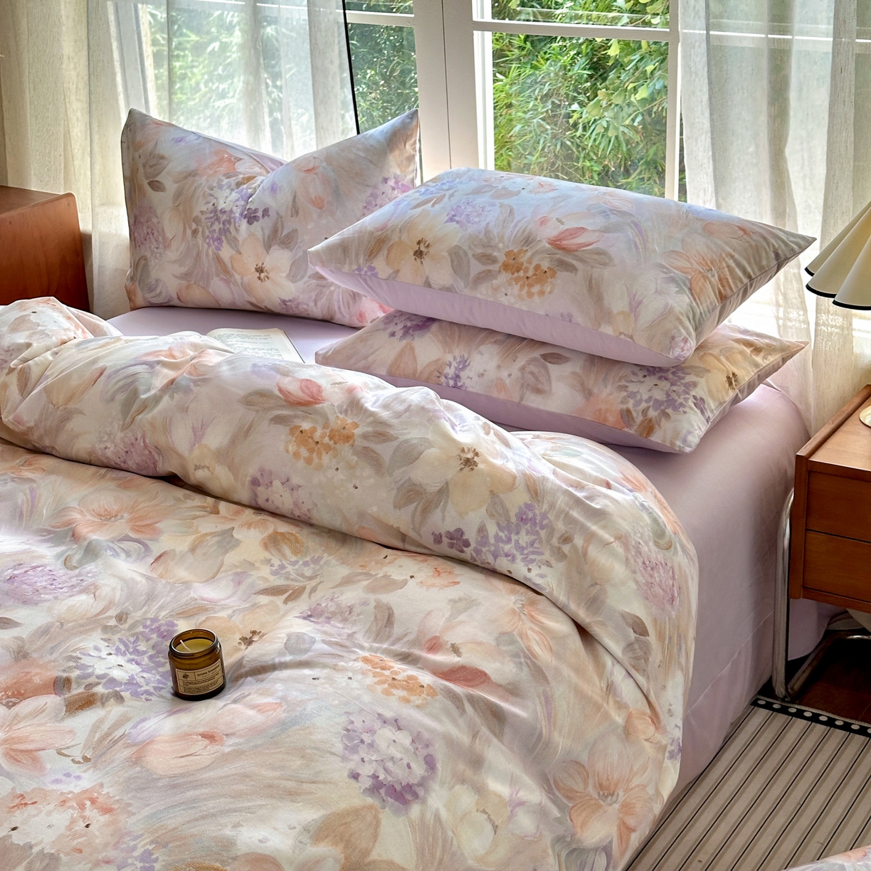 91家纺网 家纺一手货源 找家纺 小叮当家纺仓储工厂店 2025新款数码印花全棉纯棉磨毛四件套 初茅