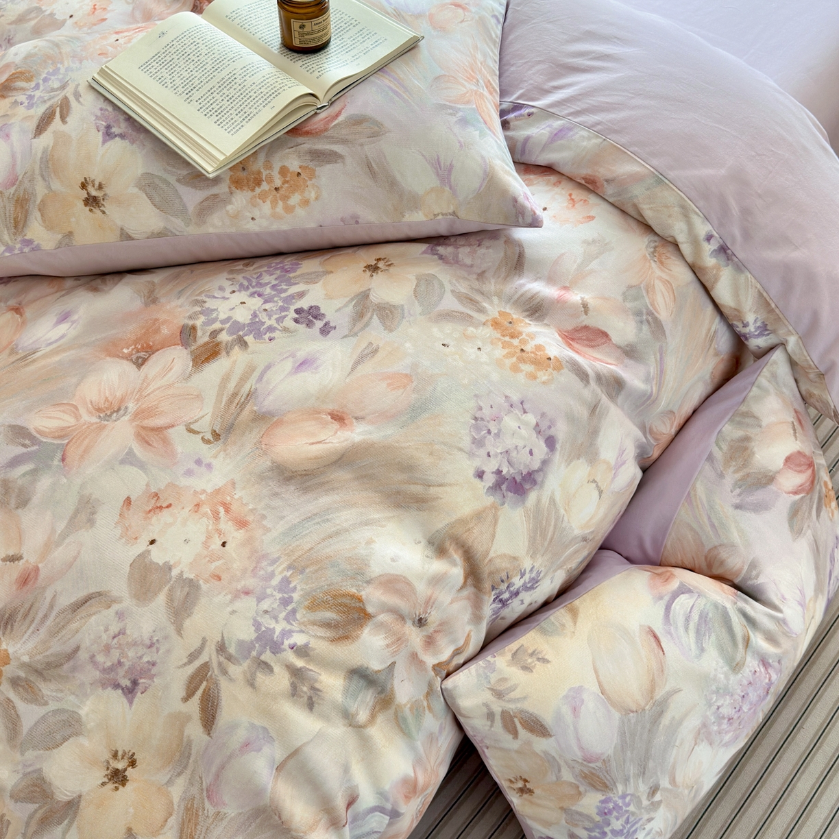 91家纺网 家纺一手货源 找家纺 小叮当家纺仓储工厂店 2025新款数码印花全棉纯棉磨毛四件套 初茅