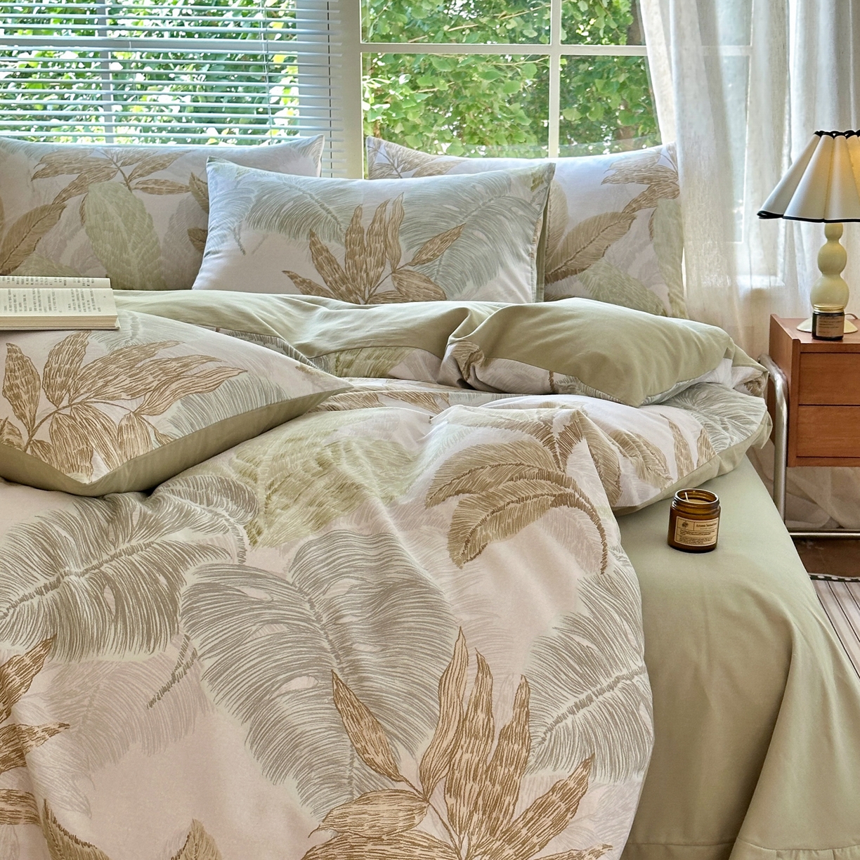 91家纺网 家纺一手货源 找家纺 小叮当家纺仓储工厂店 2025新款数码印花全棉纯棉磨毛四件套 梵弥