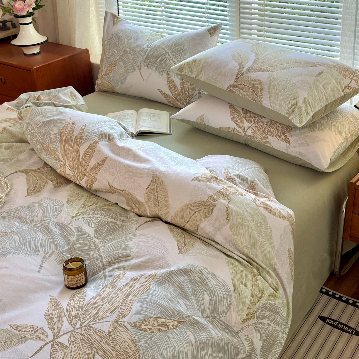 91家纺网 家纺一手货源 找家纺 小叮当家纺仓储工厂店 2025新款数码印花全棉纯棉磨毛四件套 梵弥