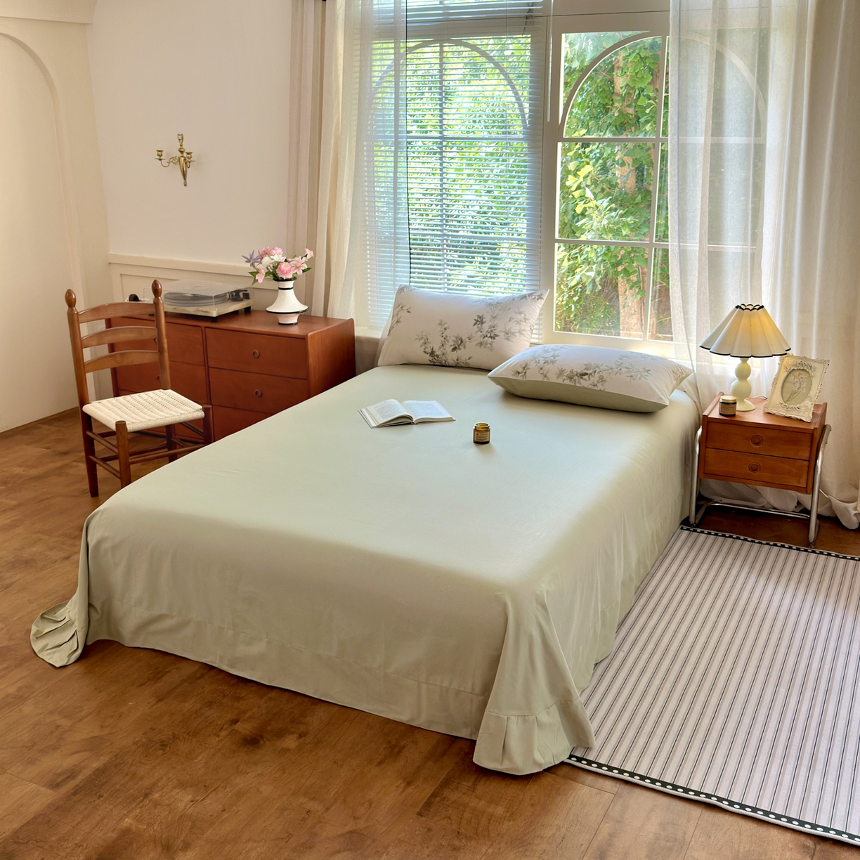 91家纺网 家纺一手货源 找家纺 小叮当家纺仓储工厂店 2025新款数码印花全棉纯棉磨毛四件套 山丘诗集