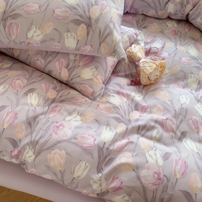 91家纺网 家纺一手货源 找家纺 小叮当家纺仓储工厂店 2025新款数码印花全棉纯棉磨毛四件套 疏影