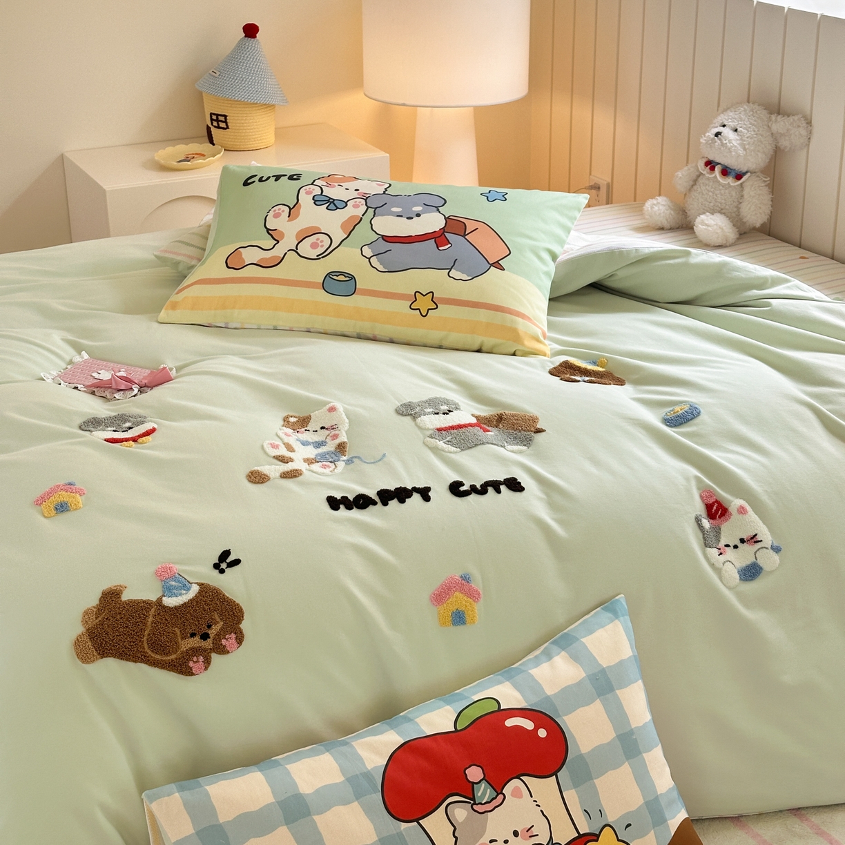 91家纺网 家纺一手货源 找家纺 （总）小叮当家纺仓储工厂店 2025新款数码印花全棉纯棉磨毛毛巾绣四件套