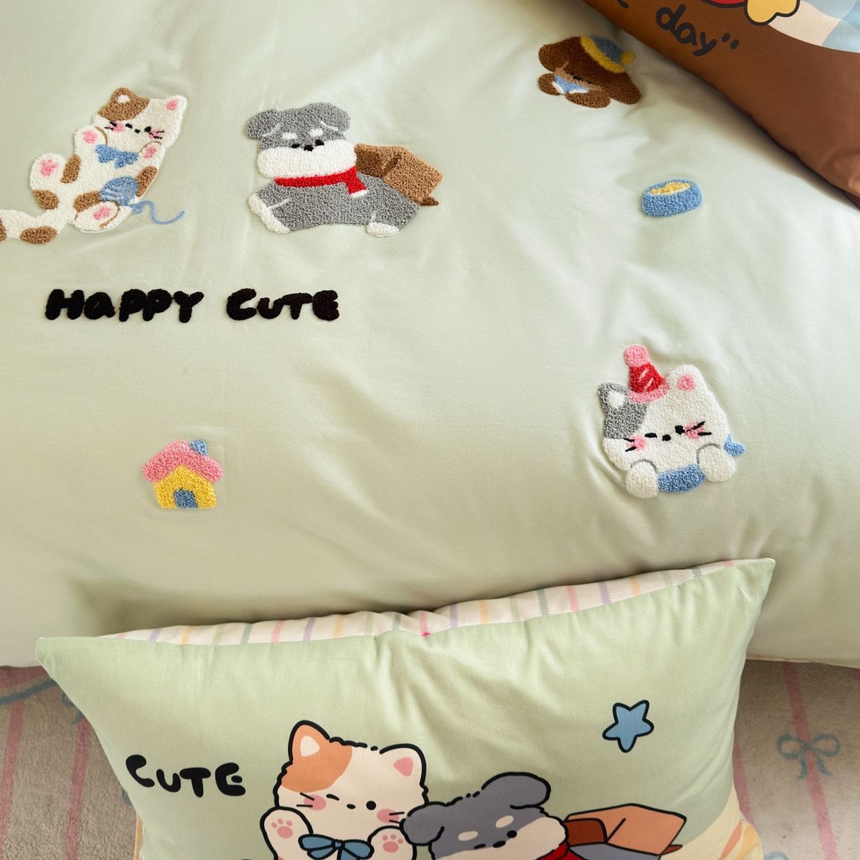 91家纺网 家纺一手货源 找家纺 （总）小叮当家纺仓储工厂店 2025新款数码印花全棉纯棉磨毛毛巾绣四件套