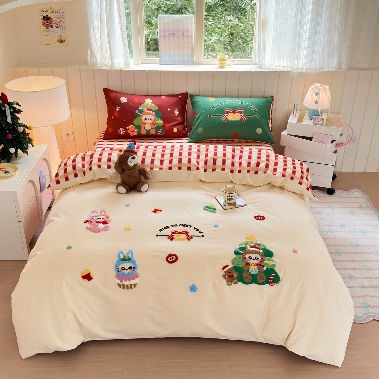 91家纺网 家纺一手货源 找家纺 （总）小叮当家纺仓储工厂店 2025新款数码印花全棉纯棉磨毛毛巾绣四件套