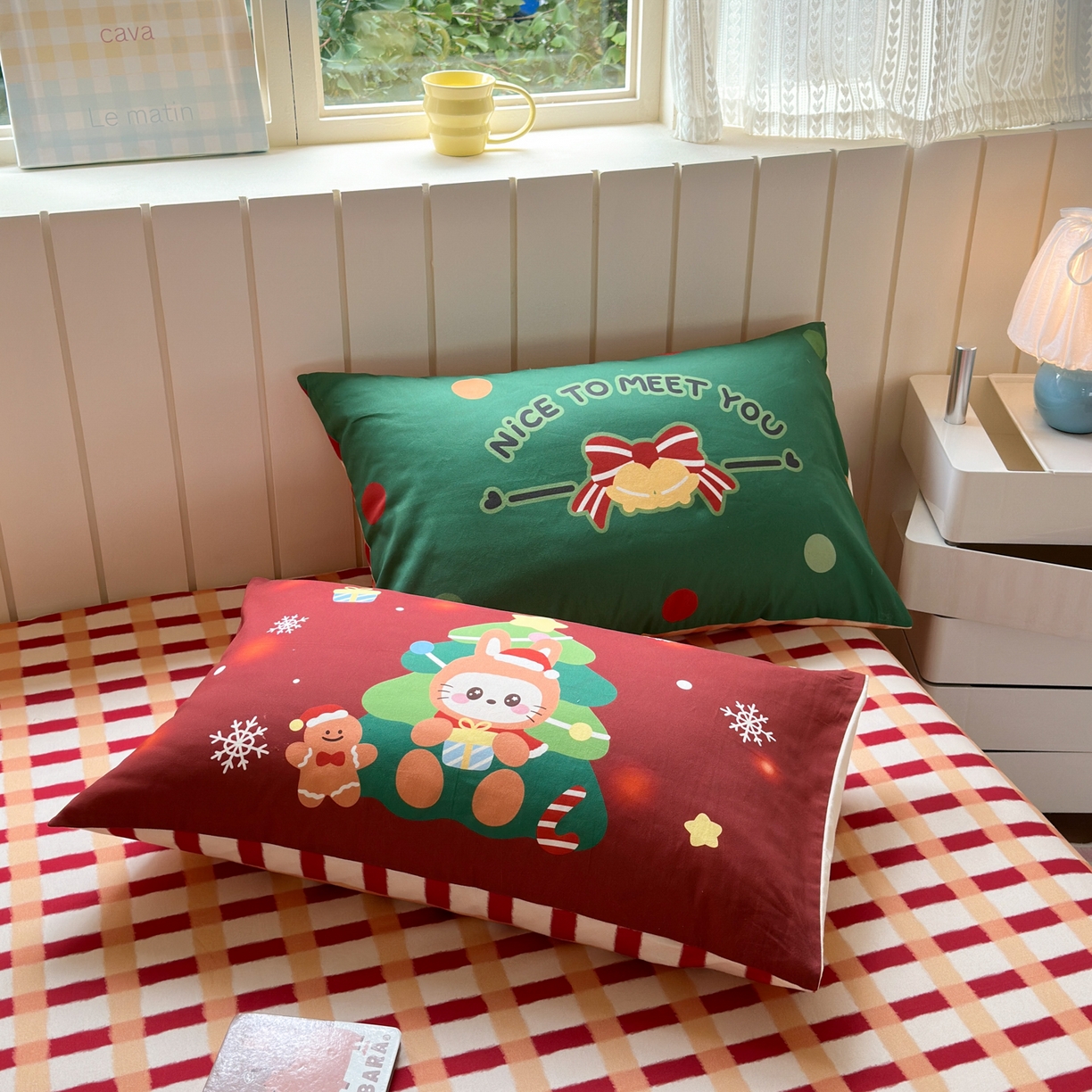 91家纺网 家纺一手货源 找家纺 小叮当家纺仓储工厂店 2025新款数码印花全棉纯棉磨毛毛巾绣四件套 圣诞派对