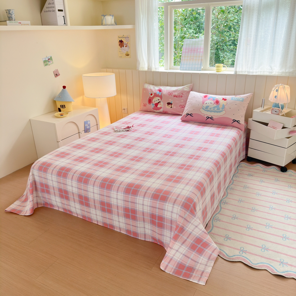 91家纺网 家纺一手货源 找家纺 小叮当家纺仓储工厂店 2025新款数码印花全棉纯棉磨毛毛巾绣四件套 幸运蛋糕