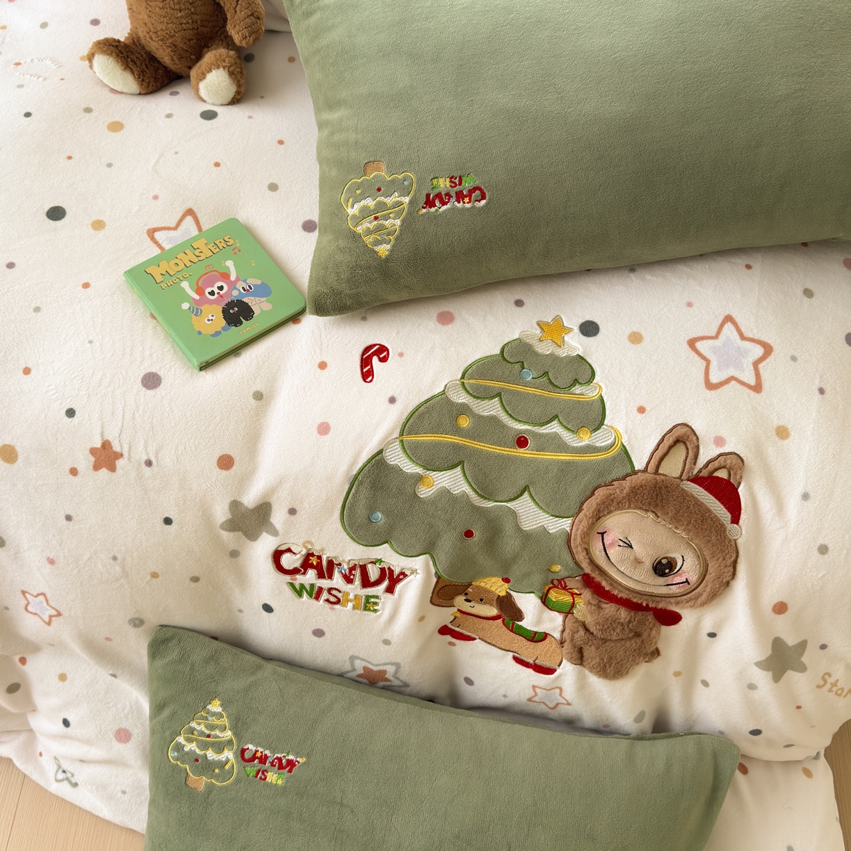 91家纺网 家纺一手货源 找家纺 （总）小叮当家纺仓储工厂店 2025新款牛奶绒毛巾绣贴布绣牛奶绒四件套