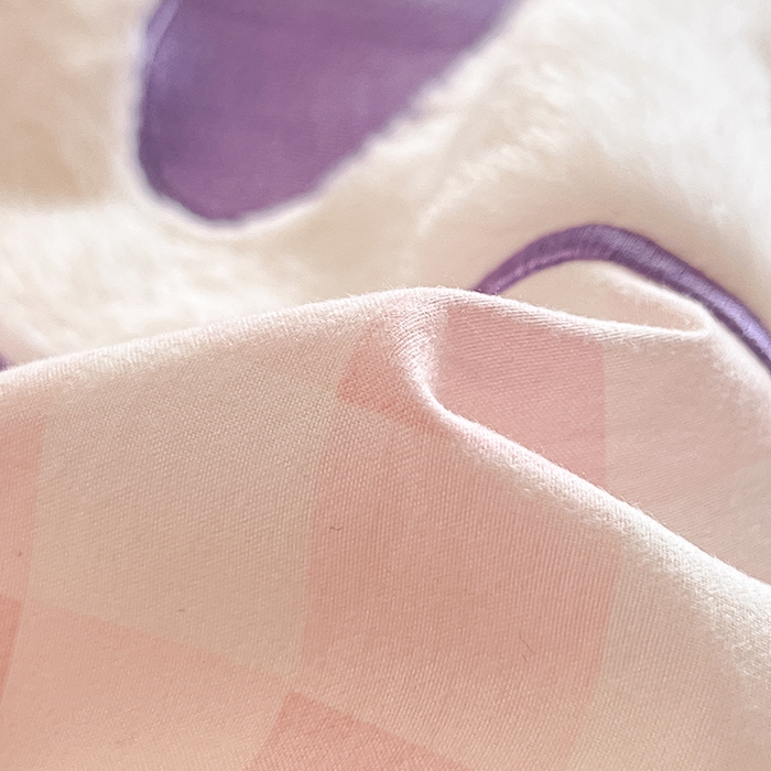 91家纺网 家纺一手货源 找家纺 桃心家居 2025新款A类三丽鸥正版授权云柔水洗棉兔毛贴布绣刺绣软糯四件套 云柔水洗棉-贴布绣美乐蒂