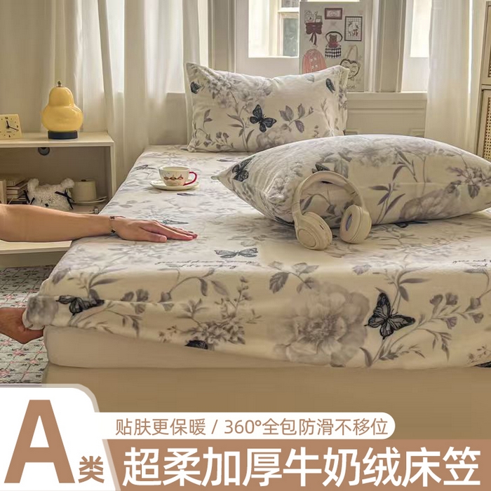 91家纺网 家纺一手货源 找家纺 （总）老K（美阁）新款婚庆大红磨毛印花四件套-大版花床裙款