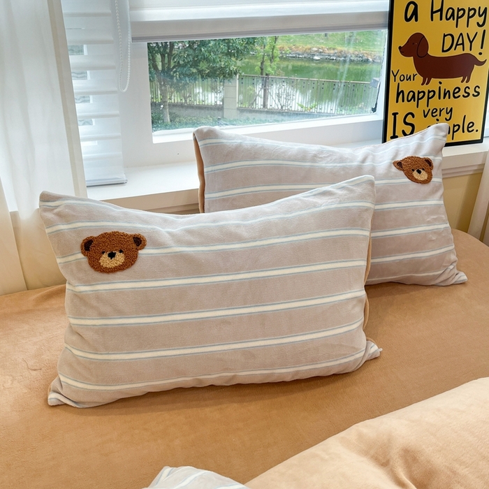 91家纺网 家纺一手货源 找家纺 （总）首尔家纺 2025新款牛奶绒卡通毛巾绣印加绣系列四件套