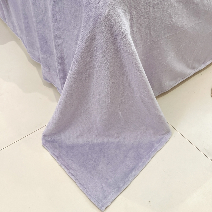 91家纺网 家纺一手货源 找家纺 首尔家纺 2025新款牛奶绒卡通毛巾绣印加绣系列四件套 紫条小兔